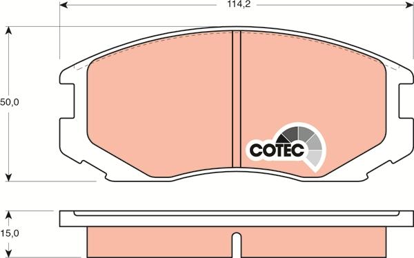 TRW GDB3046 - Тормозные колодки, дисковые, комплект parts5.com