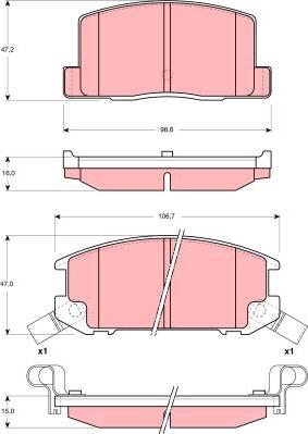 TRW GDB3058 - Тормозные колодки, дисковые, комплект parts5.com