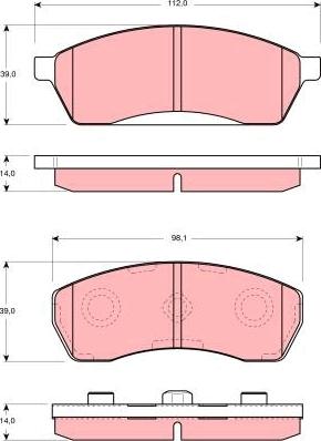 TRW GDB3068 - Тормозные колодки, дисковые, комплект parts5.com