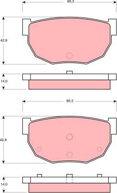 TRW GDB306 - Тормозные колодки, дисковые, комплект parts5.com