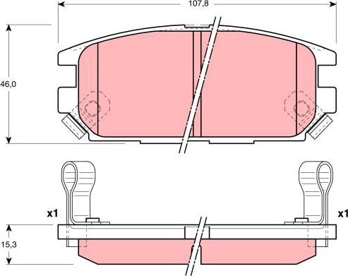 TRW GDB3199 - Тормозные колодки, дисковые, комплект parts5.com