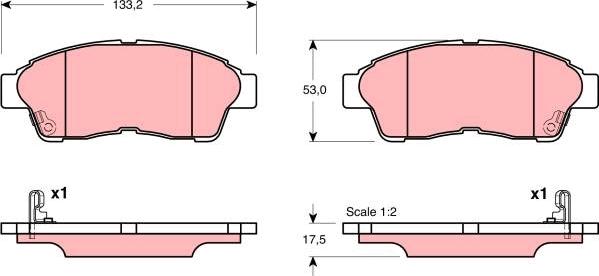 TRW GDB3147 - Тормозные колодки, дисковые, комплект parts5.com