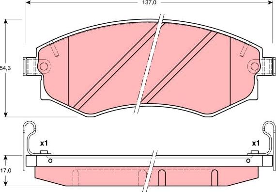 TRW GDB3169 - Тормозные колодки, дисковые, комплект parts5.com