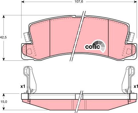 TRW GDB3164 - Тормозные колодки, дисковые, комплект parts5.com