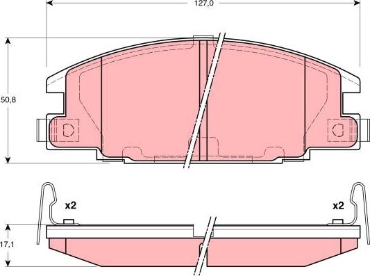 TRW GDB3161 - Тормозные колодки, дисковые, комплект parts5.com