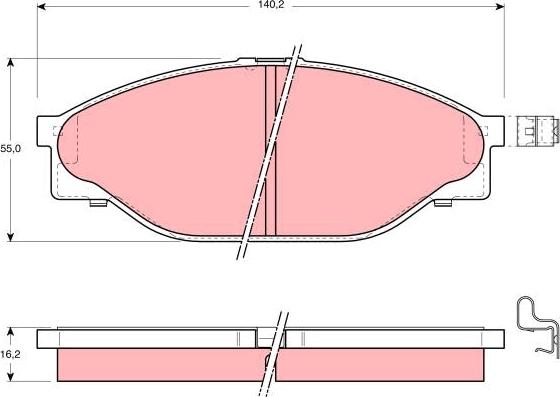 TRW GDB3109 - Тормозные колодки, дисковые, комплект parts5.com