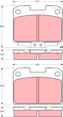 TRW GDB3104 - Тормозные колодки, дисковые, комплект parts5.com