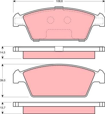 TRW GDB3108 - Тормозные колодки, дисковые, комплект parts5.com