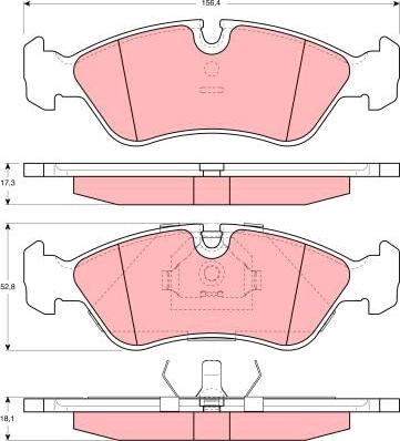 TRW GDB3116 - Тормозные колодки, дисковые, комплект parts5.com