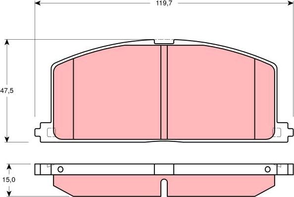 TRW GDB3184 - Тормозные колодки, дисковые, комплект parts5.com