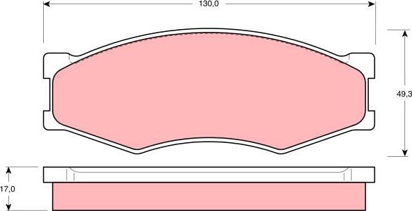 TRW GDB318 - Тормозные колодки, дисковые, комплект parts5.com