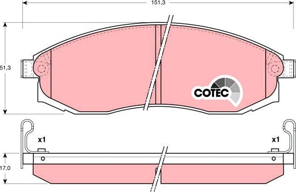 TRW GDB3124 - Тормозные колодки, дисковые, комплект parts5.com