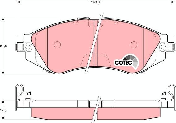 TRW GDB3171 - Тормозные колодки, дисковые, комплект parts5.com