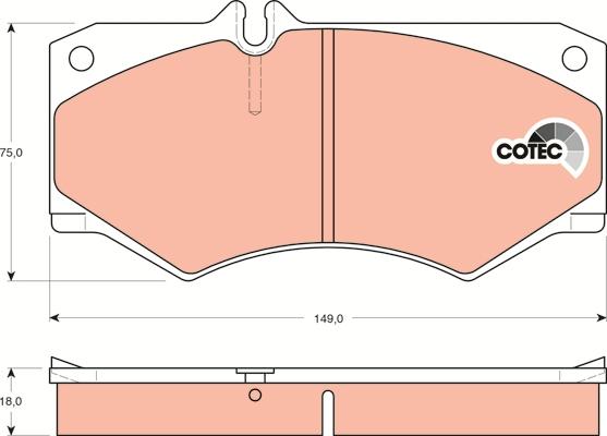 TRW GDB317 - Тормозные колодки, дисковые, комплект parts5.com