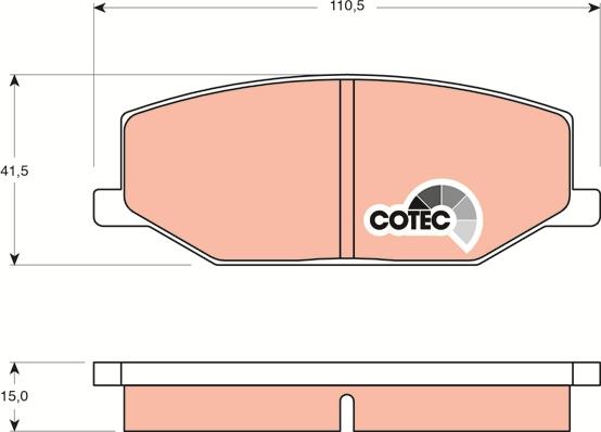 TRW GDB383 - Тормозные колодки, дисковые, комплект parts5.com