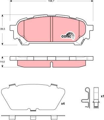 TRW GDB3395 - Тормозные колодки, дисковые, комплект parts5.com