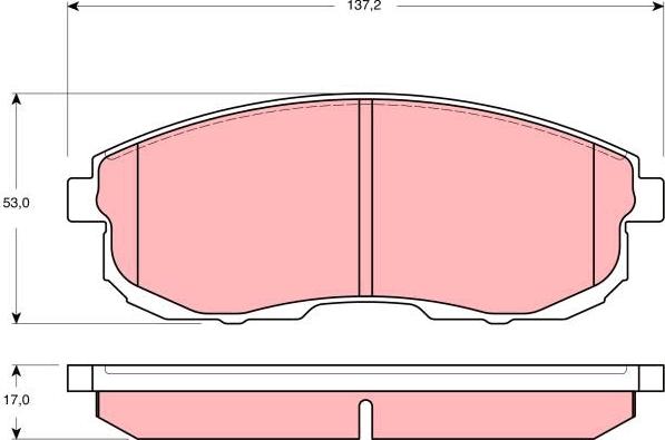 TRW GDB3390 - Тормозные колодки, дисковые, комплект parts5.com