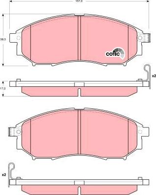 TRW GDB3392 - Тормозные колодки, дисковые, комплект parts5.com