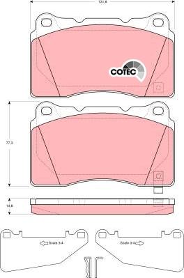 TRW GDB3349 - Тормозные колодки, дисковые, комплект parts5.com