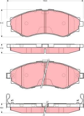 TRW GDB3345 - Тормозные колодки, дисковые, комплект parts5.com