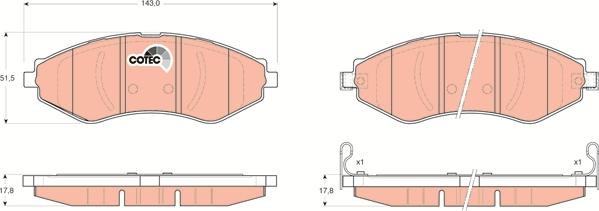 TRW GDB3347 - Тормозные колодки, дисковые, комплект parts5.com