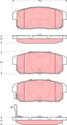 TRW GDB3357 - Тормозные колодки, дисковые, комплект parts5.com