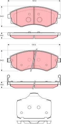 TRW GDB3365 - Тормозные колодки, дисковые, комплект parts5.com