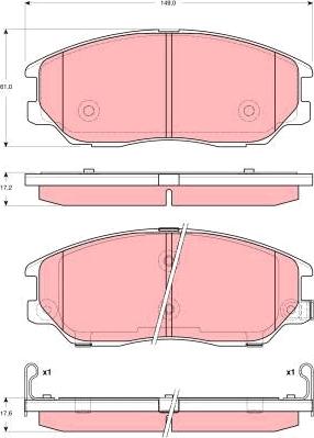 TRW GDB3360 - Тормозные колодки, дисковые, комплект parts5.com