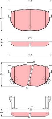 TRW GDB3368 - Тормозные колодки, дисковые, комплект parts5.com