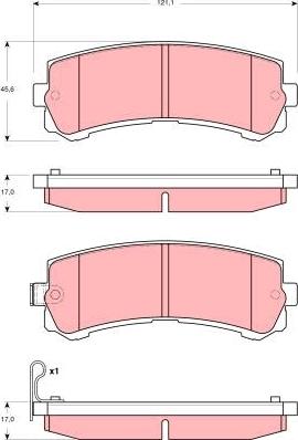 TRW GDB3362 - Тормозные колодки, дисковые, комплект parts5.com