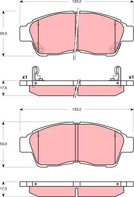 TRW GDB3300 - Тормозные колодки, дисковые, комплект parts5.com