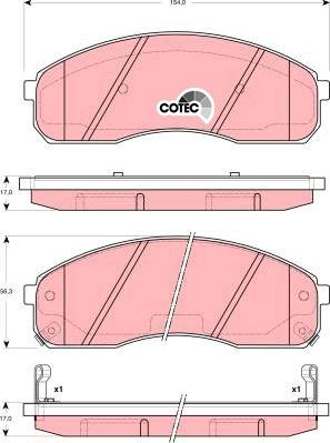 TRW GDB3301 - Тормозные колодки, дисковые, комплект parts5.com