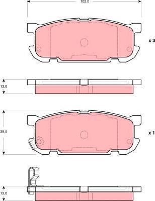 TRW GDB3303 - Тормозные колодки, дисковые, комплект parts5.com