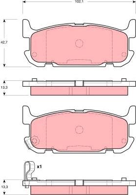 TRW GDB3318 - Тормозные колодки, дисковые, комплект parts5.com