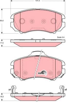 TRW GDB3386 - Тормозные колодки, дисковые, комплект parts5.com