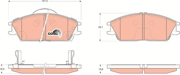 TRW GDB3331 - Тормозные колодки, дисковые, комплект parts5.com