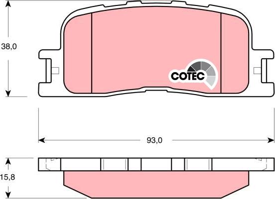 TRW GDB3374 - Тормозные колодки, дисковые, комплект parts5.com