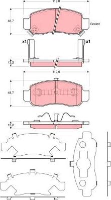 TRW GDB3376 - Тормозные колодки, дисковые, комплект parts5.com