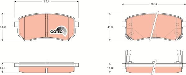 TRW GDB3370 - Тормозные колодки, дисковые, комплект parts5.com