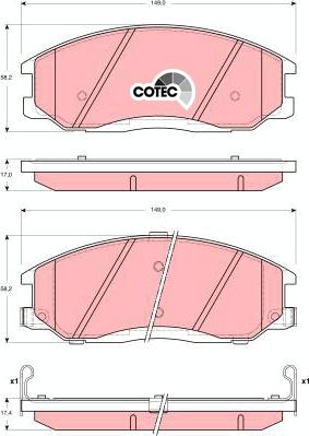 TRW GDB3244 - Тормозные колодки, дисковые, комплект parts5.com