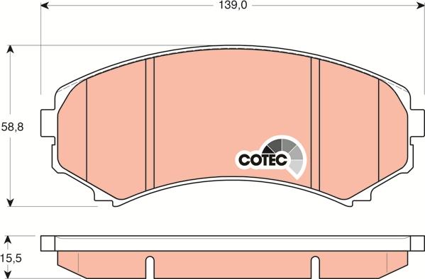 TRW GDB3246 - Тормозные колодки, дисковые, комплект parts5.com