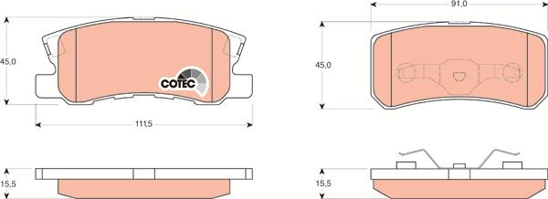 TRW GDB3247 - Тормозные колодки, дисковые, комплект parts5.com