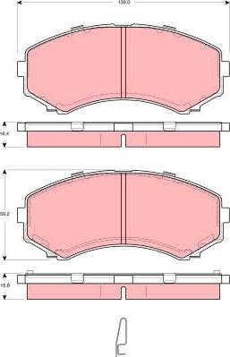 TRW GDB3254 - Тормозные колодки, дисковые, комплект parts5.com