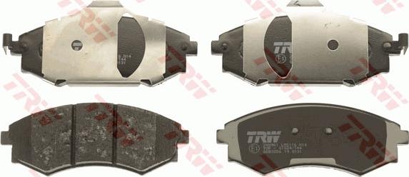 TRW GDB3256 - Тормозные колодки, дисковые, комплект parts5.com