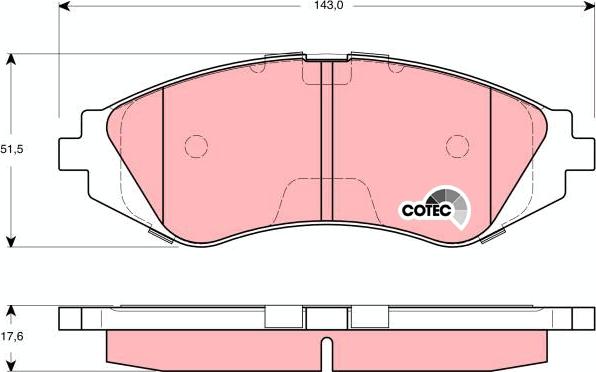 TRW GDB3265 - Тормозные колодки, дисковые, комплект parts5.com