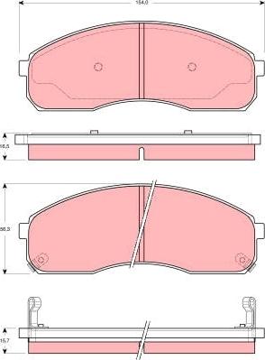 TRW GDB3261 - Тормозные колодки, дисковые, комплект parts5.com