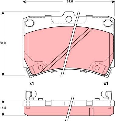 TRW GDB3262 - Тормозные колодки, дисковые, комплект parts5.com