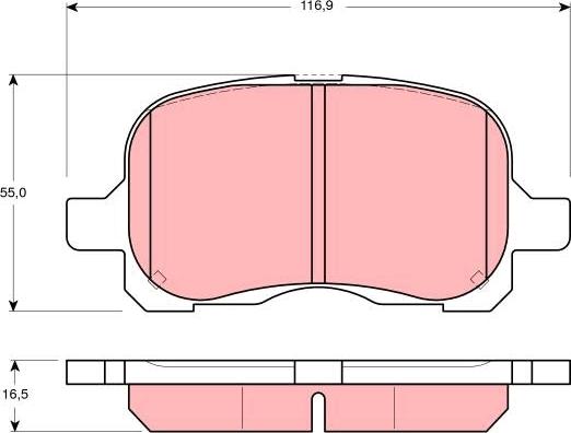 TRW GDB3204 - Тормозные колодки, дисковые, комплект parts5.com