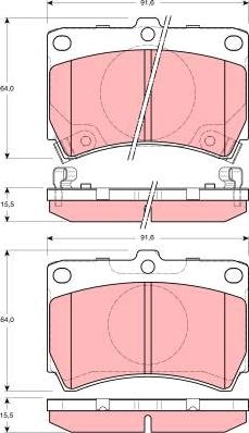 TRW GDB3206 - Тормозные колодки, дисковые, комплект parts5.com