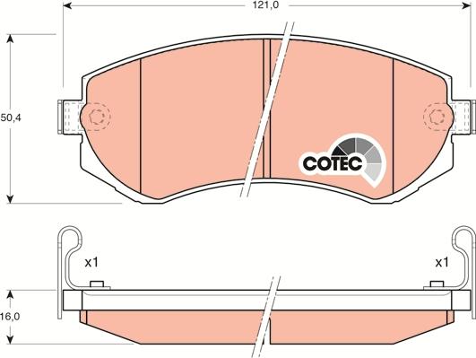 TRW GDB3208 - Тормозные колодки, дисковые, комплект parts5.com